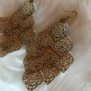 Gold dangle earrings